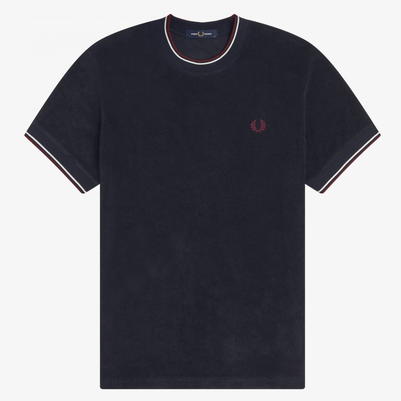 Fred Perry Towelling T-Shirt - Navy