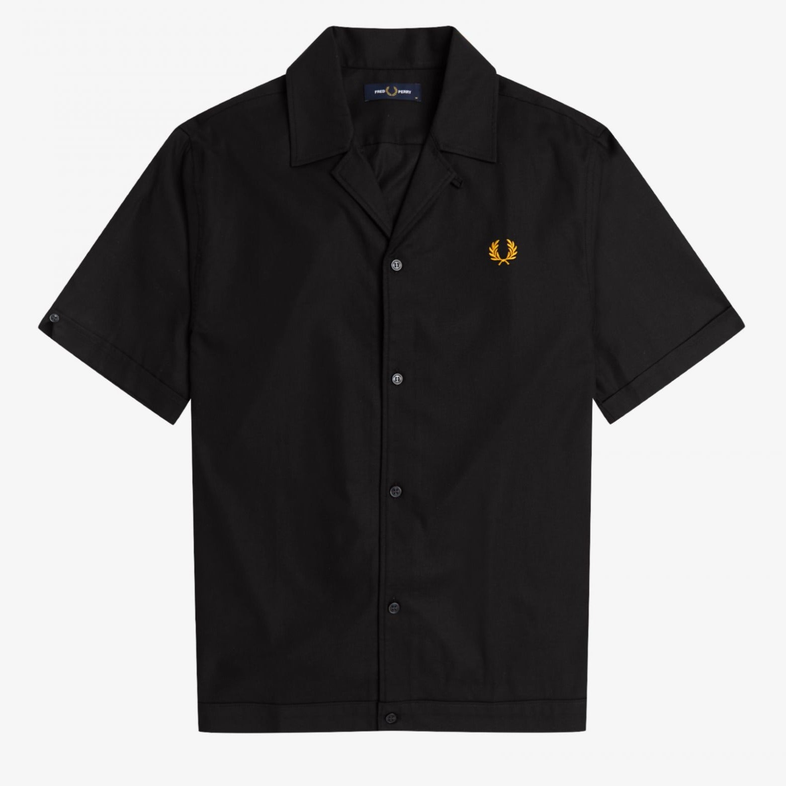 Fred Perry Revere Collar Shirt - Black