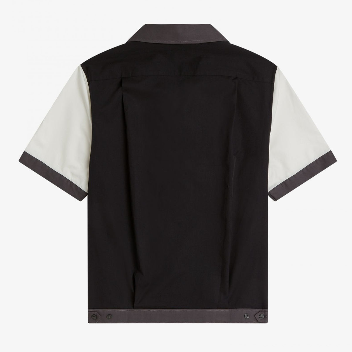 Fred Perry Colour Block Revere Collar Shirt - Black