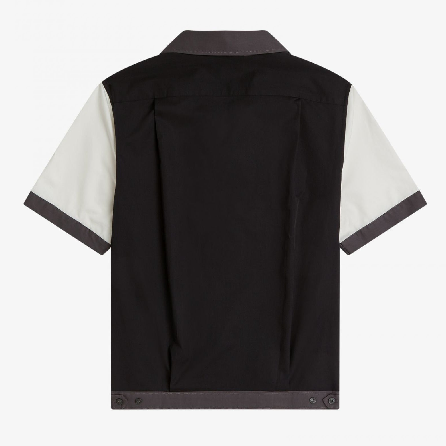 Fred Perry Colour Block Revere Collar Shirt - Black