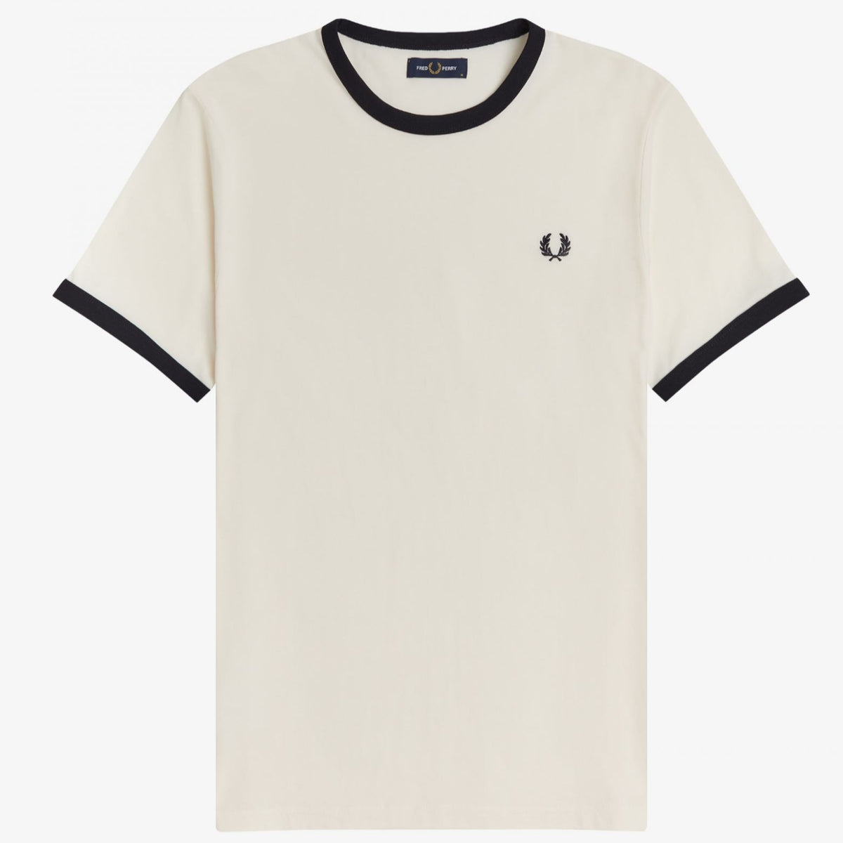 Fred Perry Ringer T-Shirt - Ecru / Navy