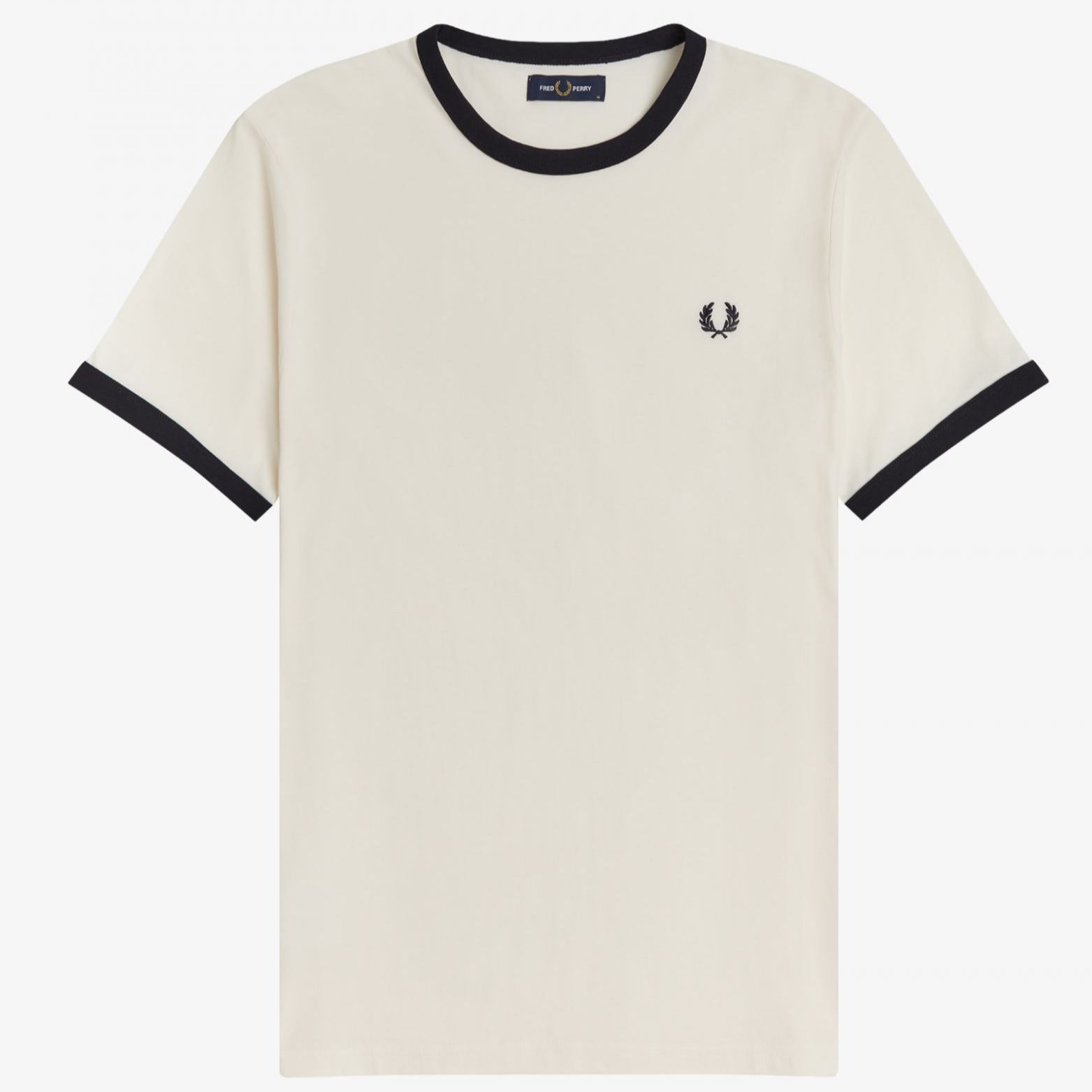 Fred Perry Ringer T-Shirt - Ecru / Navy