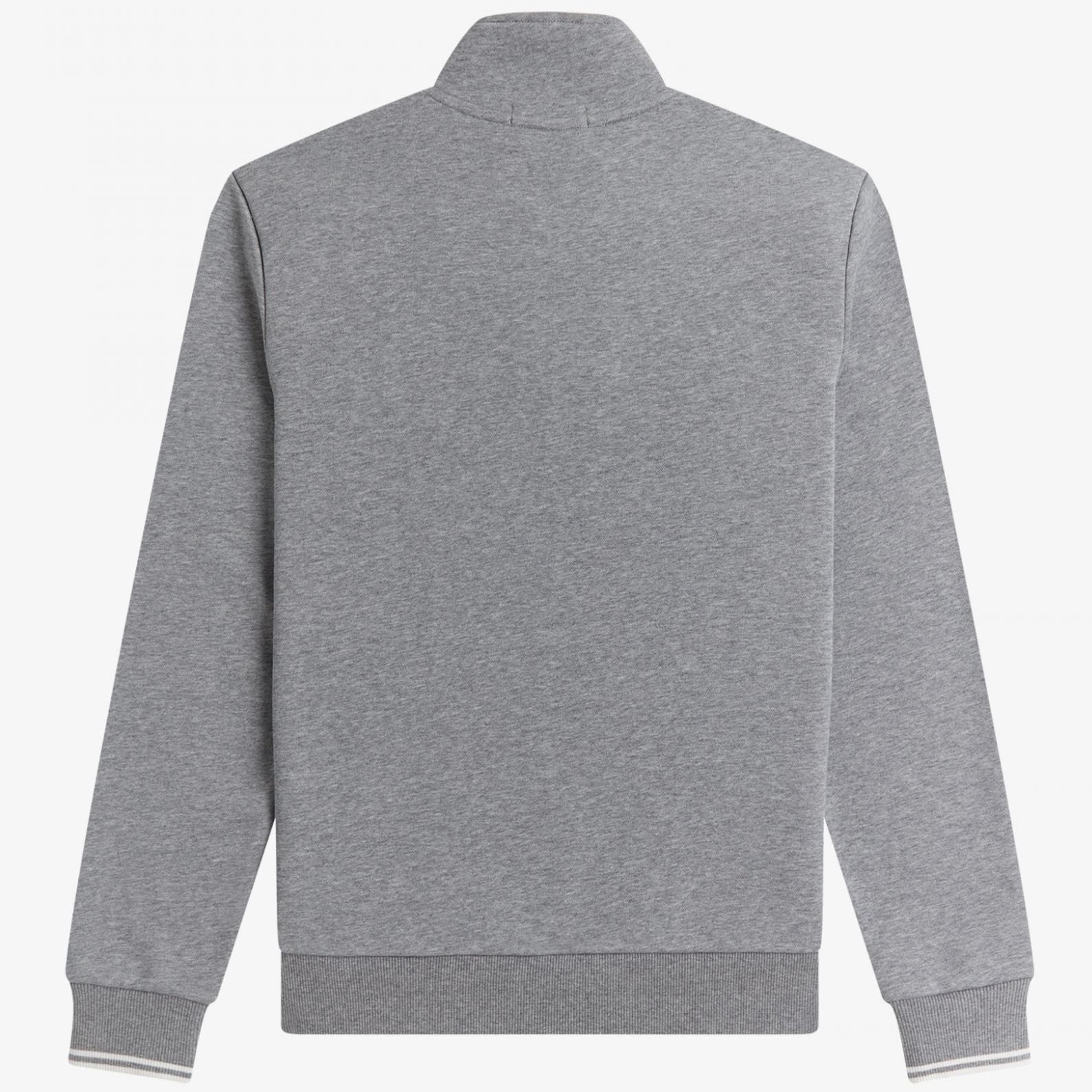 Fred Perry Half Zip Sweat - Steel Marl