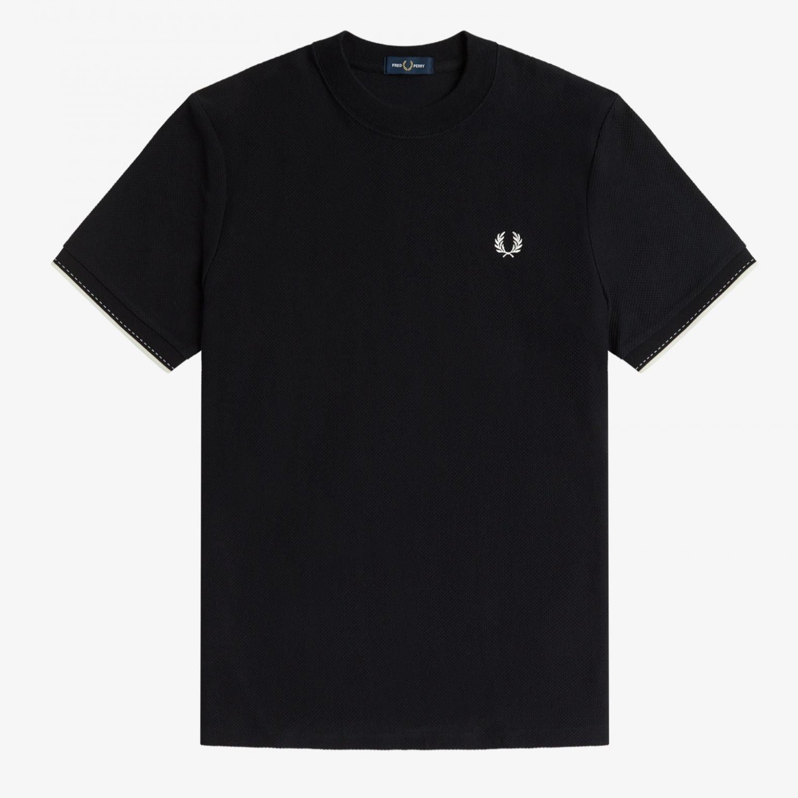 Fred Perry Broken Tipped Pique - Black