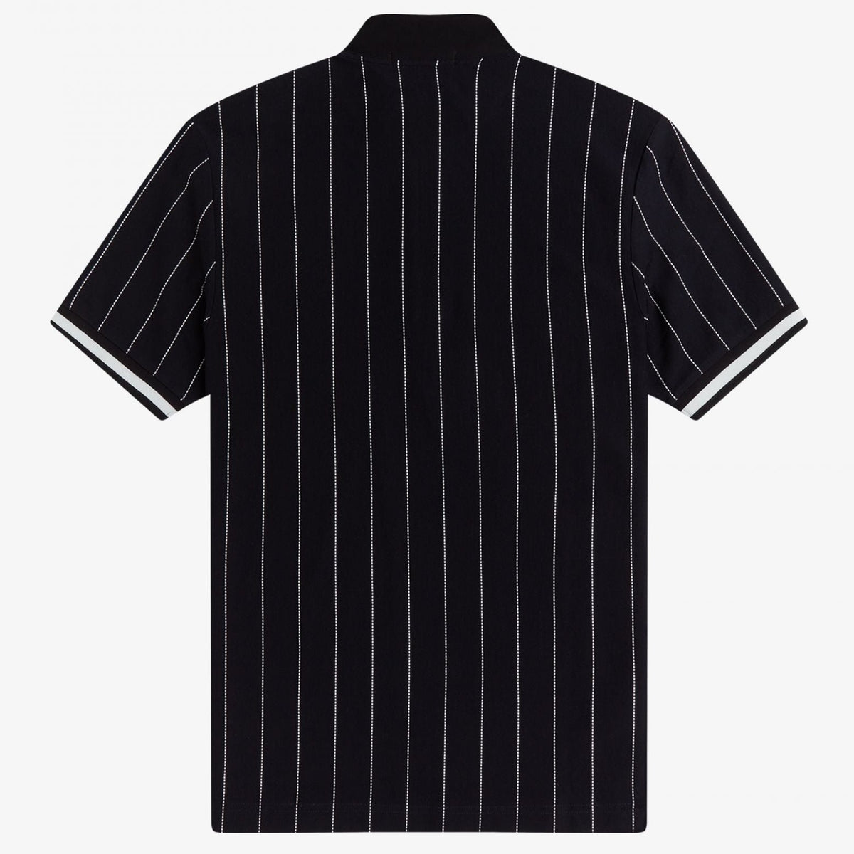 Fred Perry Fine Stripe Funnel Neck Polo - Navy