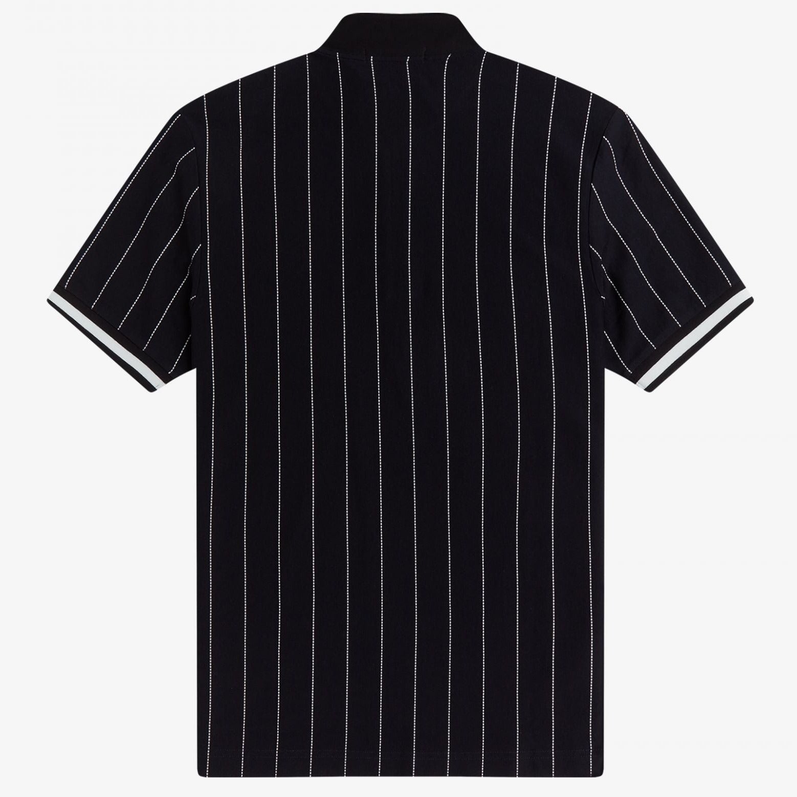 Fred Perry Fine Stripe Funnel Neck Polo - Navy