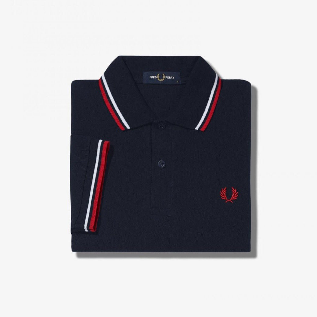 Fred Perry M3600 Polo Shirt - Navy / White