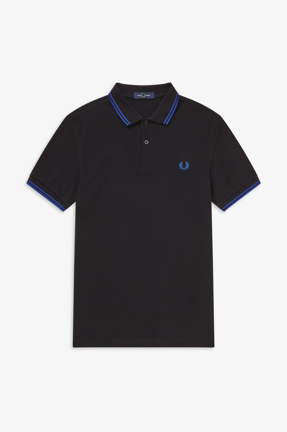 Fred Perry M3600 Polo Shirt Black / Cobalt / Cobalt