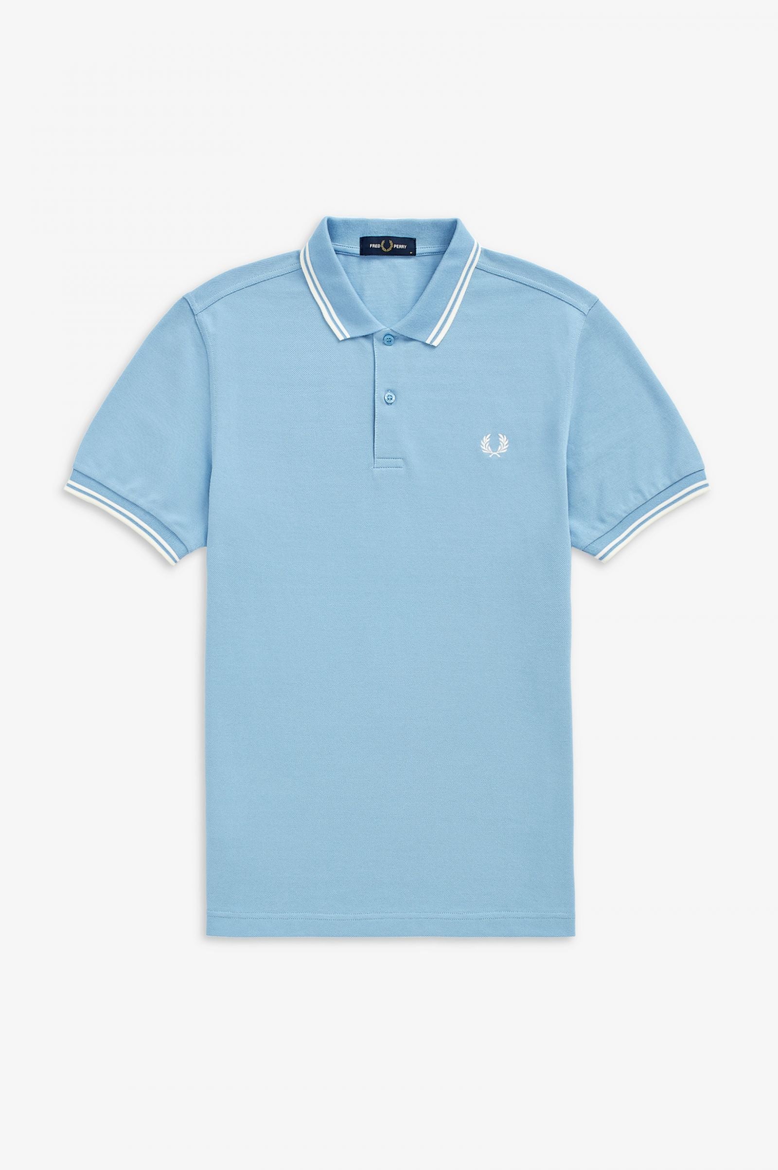Fred Perry M3600 Polo Shirt - Sky / Snow White