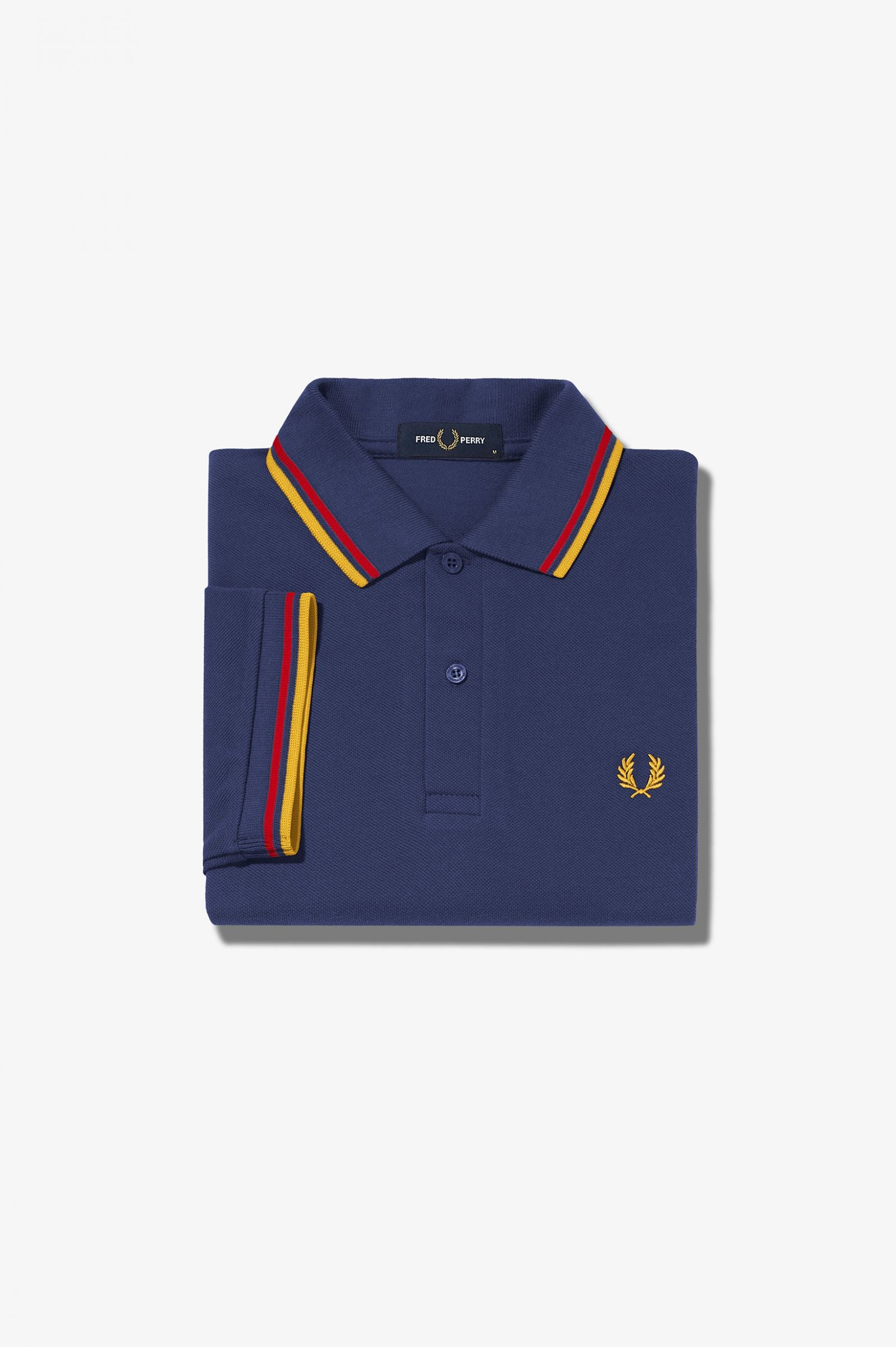 Fred Perry M3600 Polo Shirt Deep Carbon / Red / Amber
