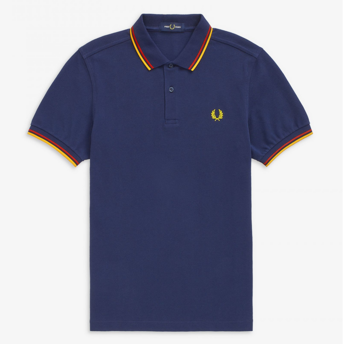 Fred Perry M3600 Polo Shirt Deep Carbon / Red / Amber