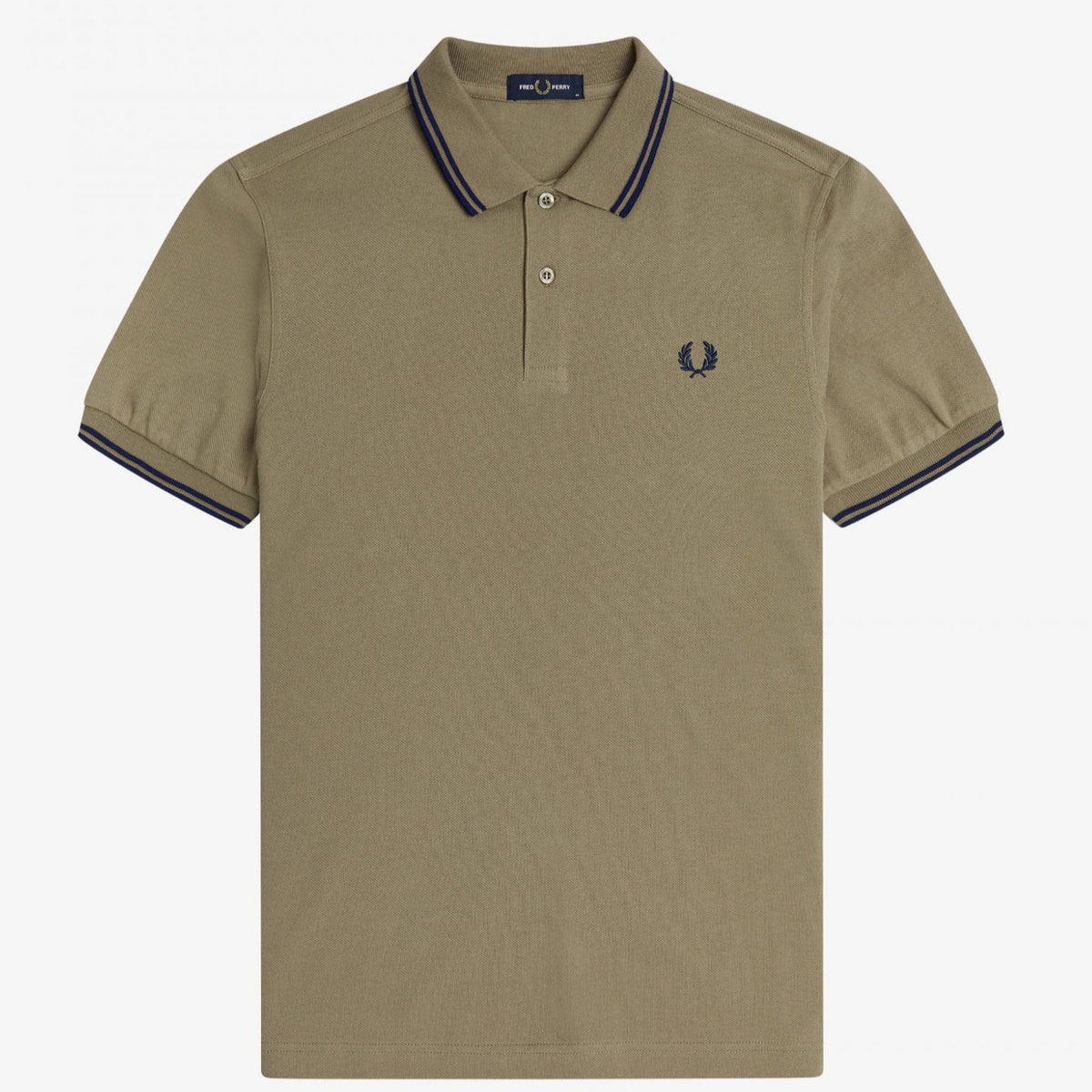 Fred Perry M3600 Polo Shirt - Sage / French Navy
