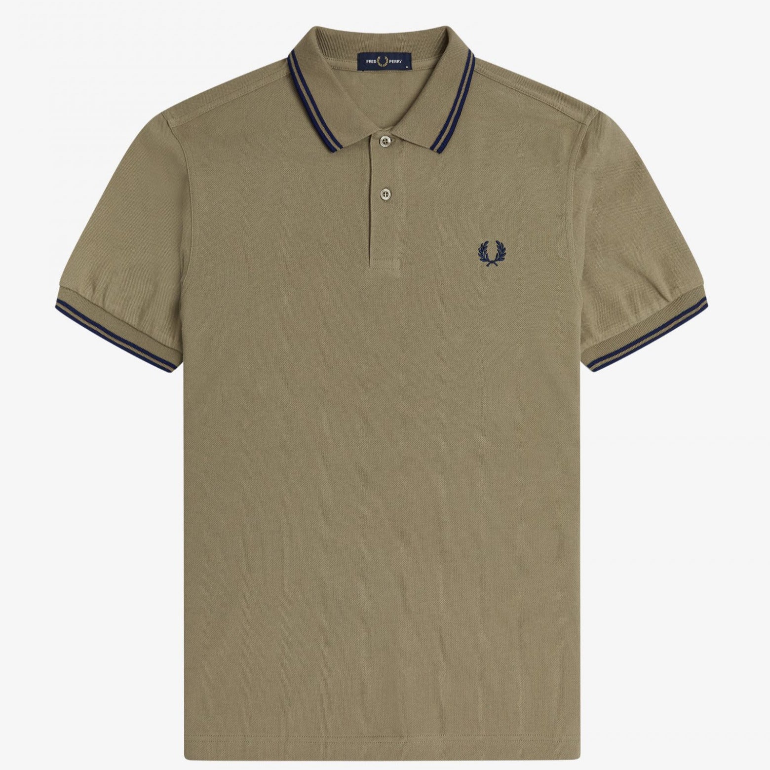 Fred Perry M3600 Polo Shirt - Sage / French Navy