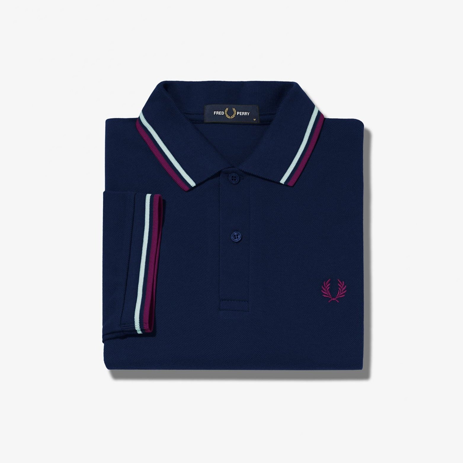 Fred Perry M3600 Polo Shirt - Carbon Blue / Aubergine