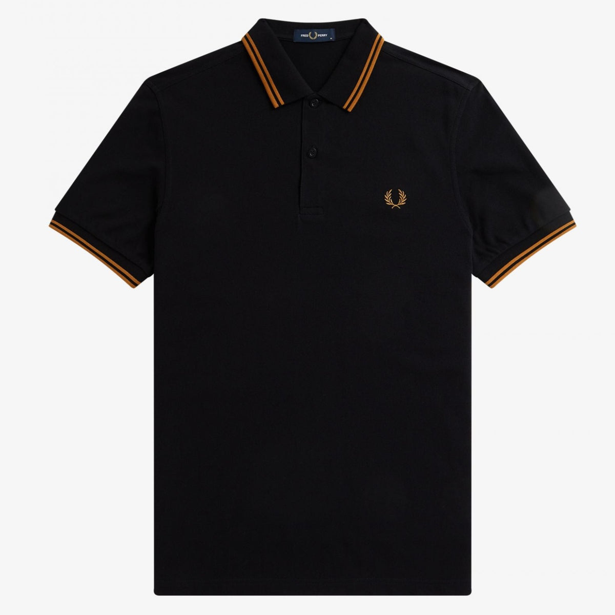 Fred Perry M3600 Polo - Black / Dark Caramel