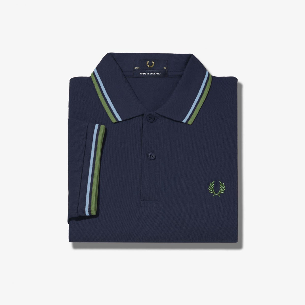 Fred P M3600 Polo - Dark Carbon / Ash Blue / Pistachio