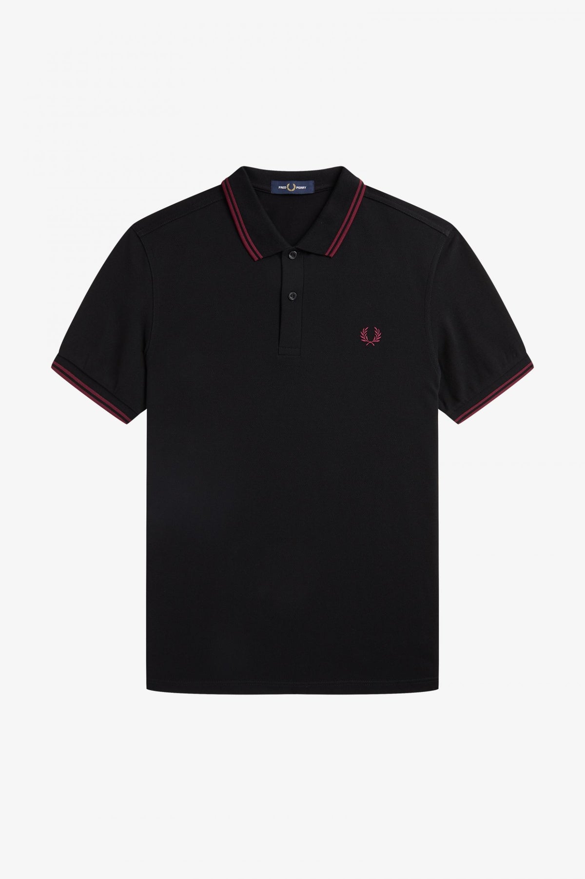 Fred Perry M3600 Polo - Black / Tawny Port