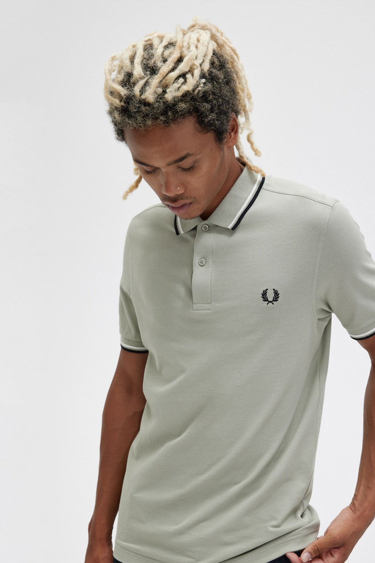 Fred Perry M3600 Polo - Seagrass / Snow White / Black