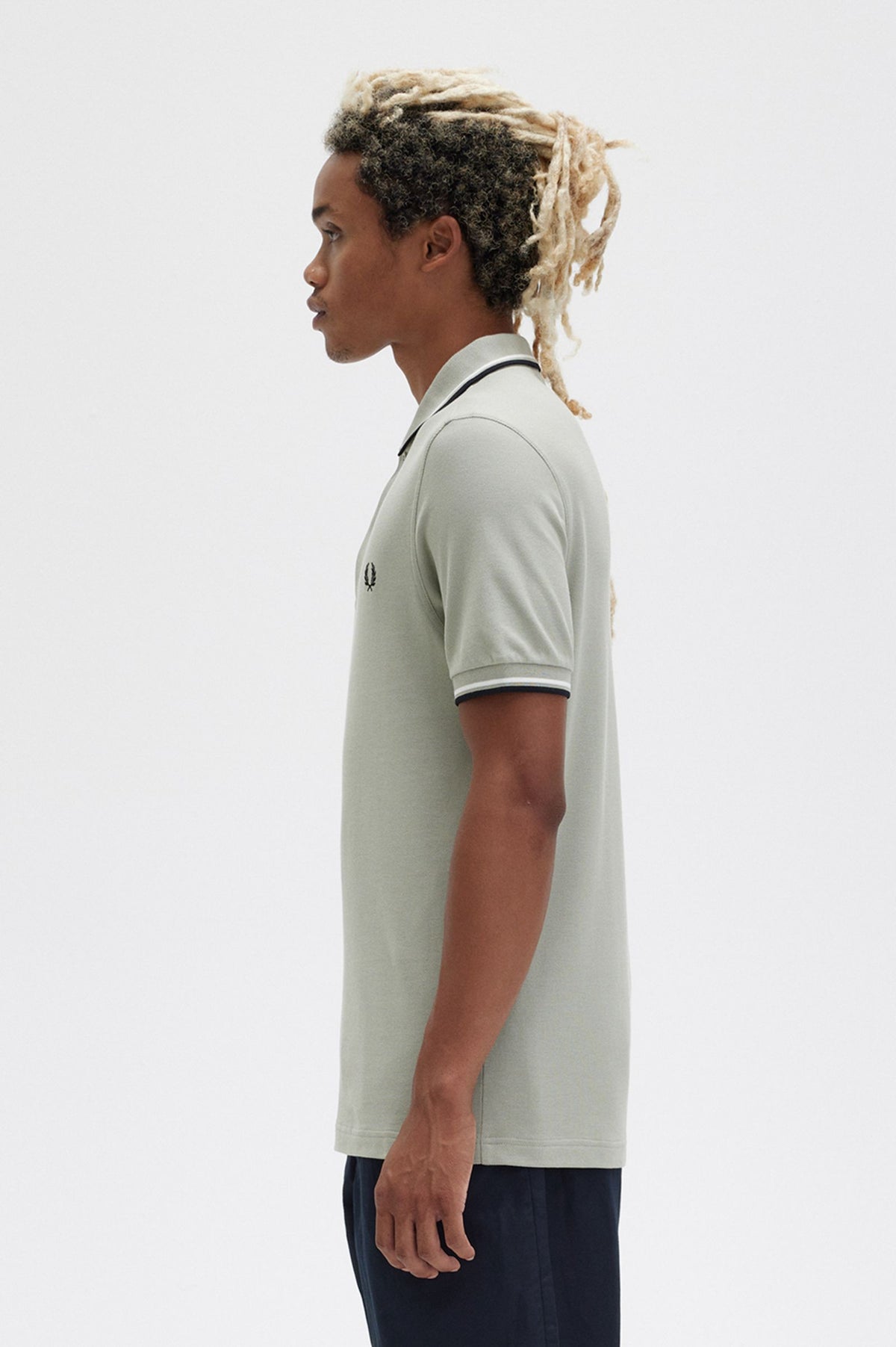 Fred Perry M3600 Polo - Seagrass / Snow White / Black