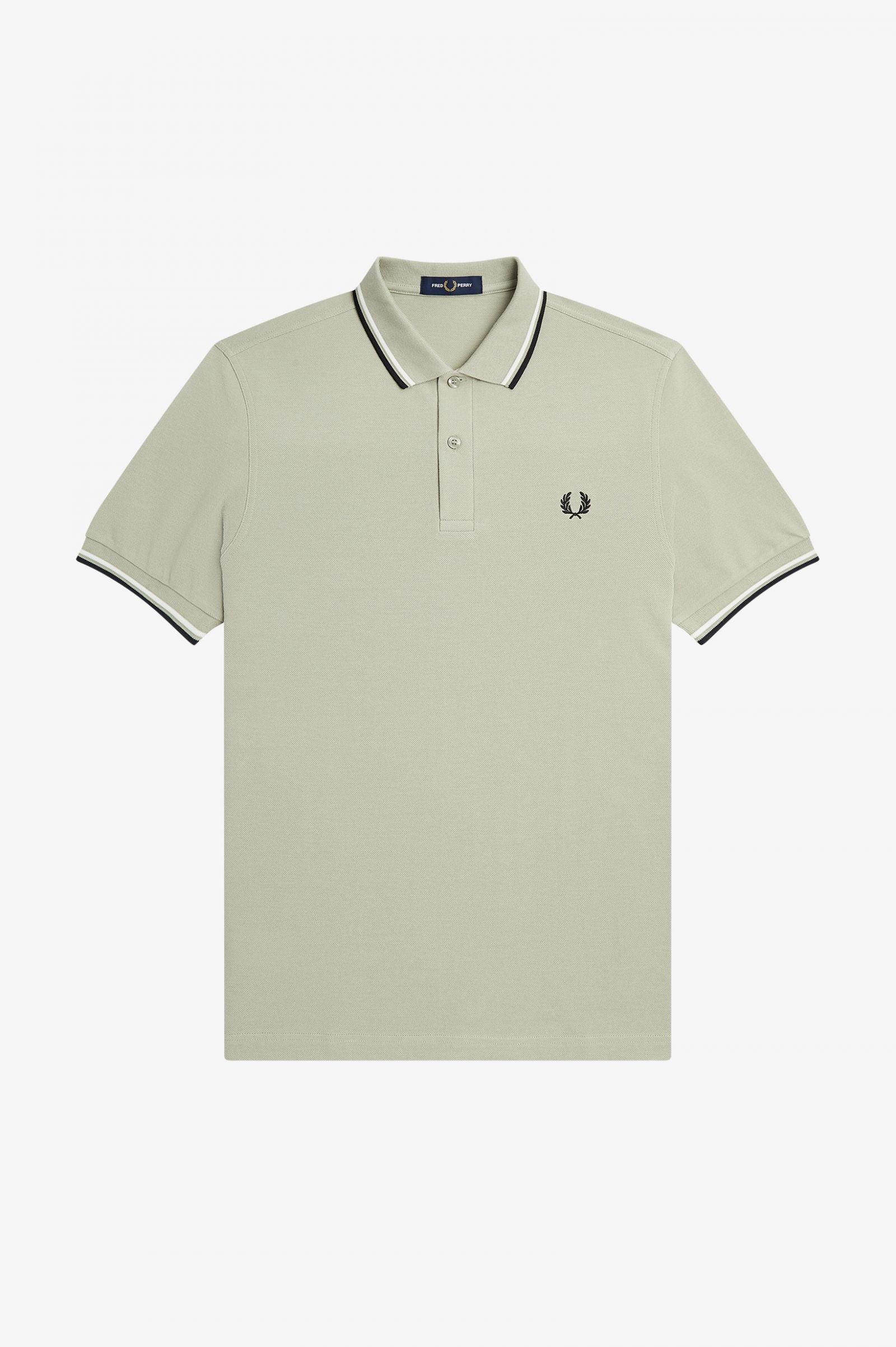 Fred Perry M3600 Polo - Seagrass / Snow White / Black