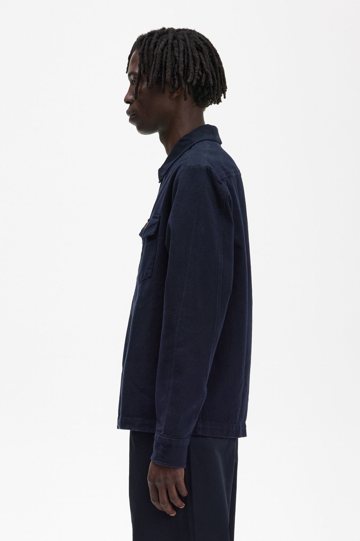 Fred Perry Heavy Twill Overshirt - Navy