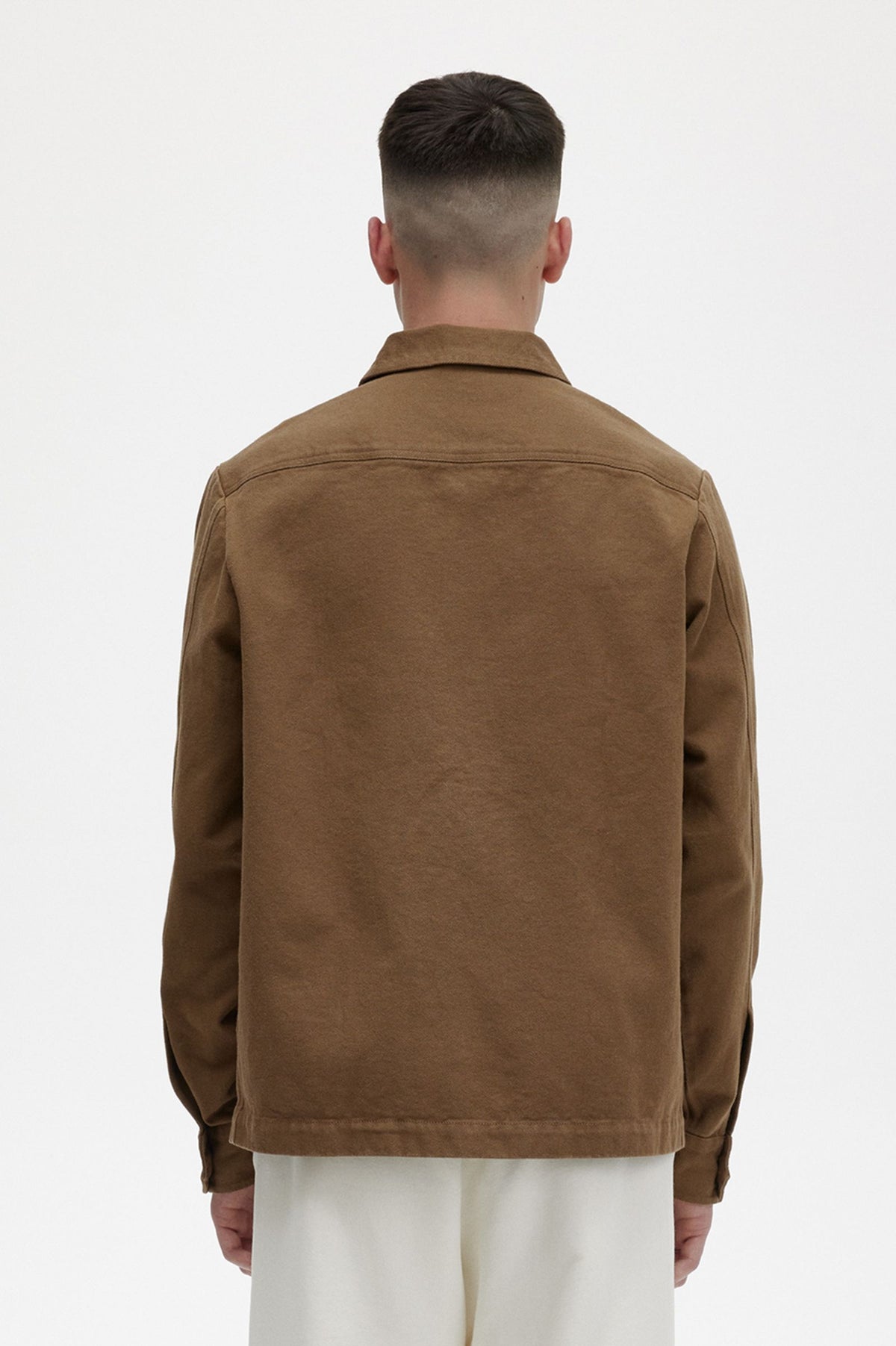Fred Perry Heavy Twill Overshirt - Shaded Stone