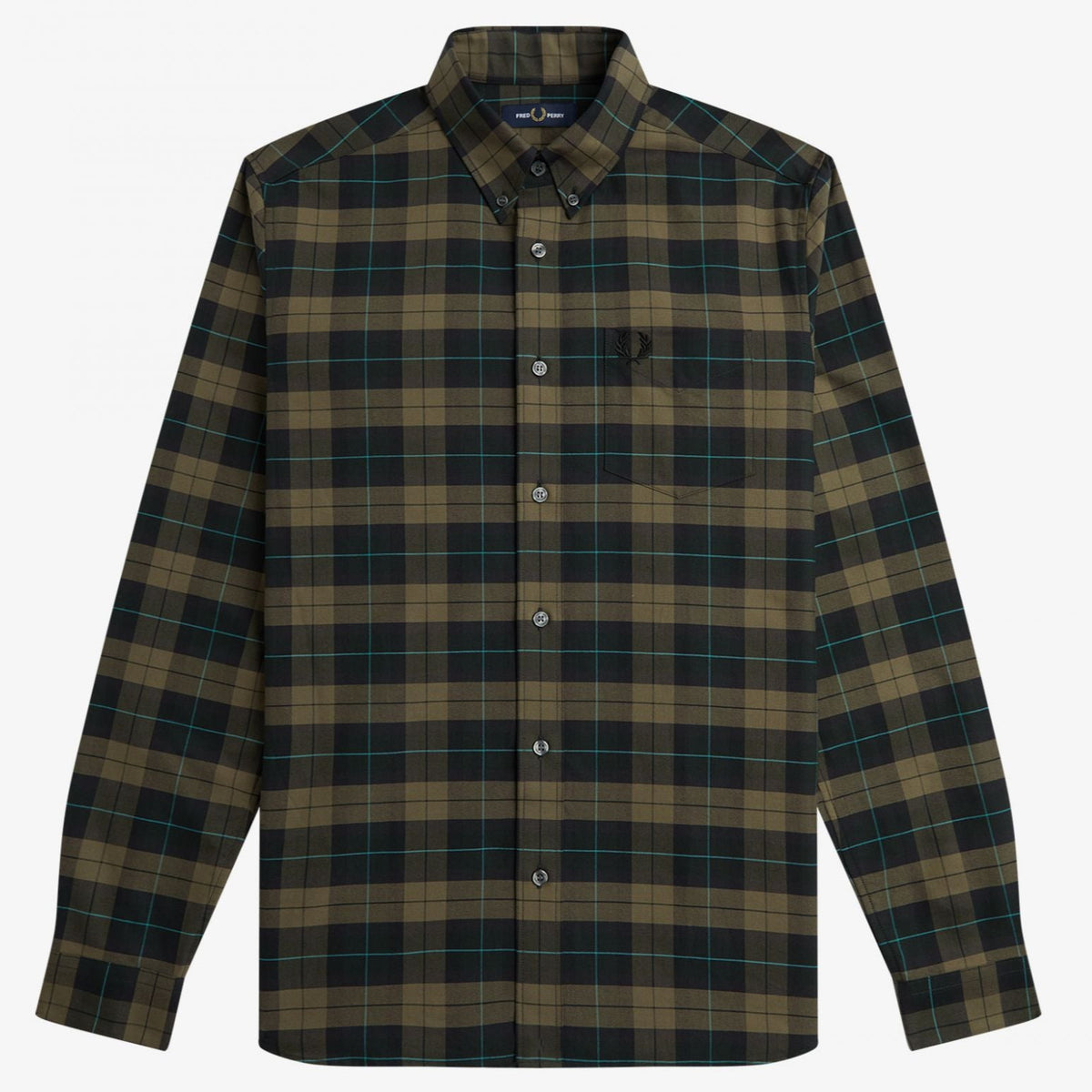 Fred Perry Tartan Shirt - Night Green
