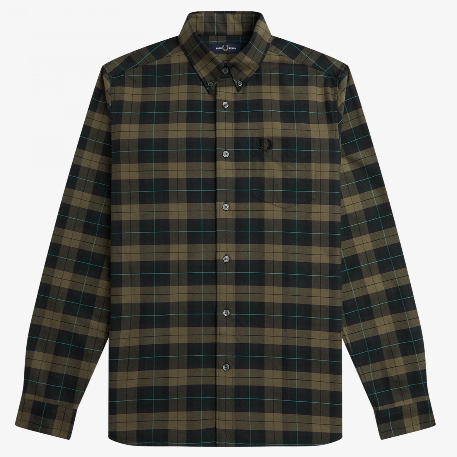 Fred Perry Tartan Shirt - Night Green