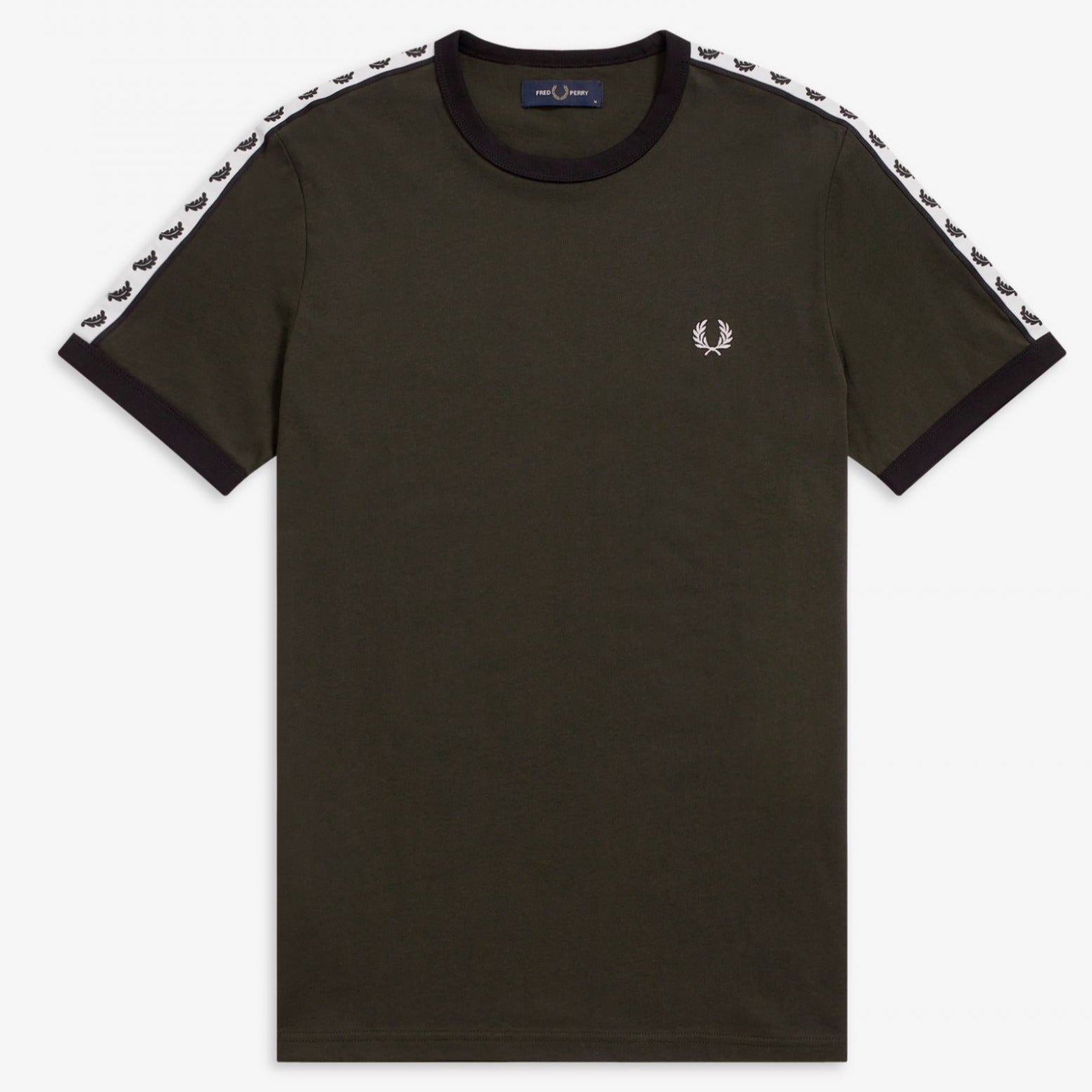 Fred Perry Taped Ringer T-Shirt - Hunting Green