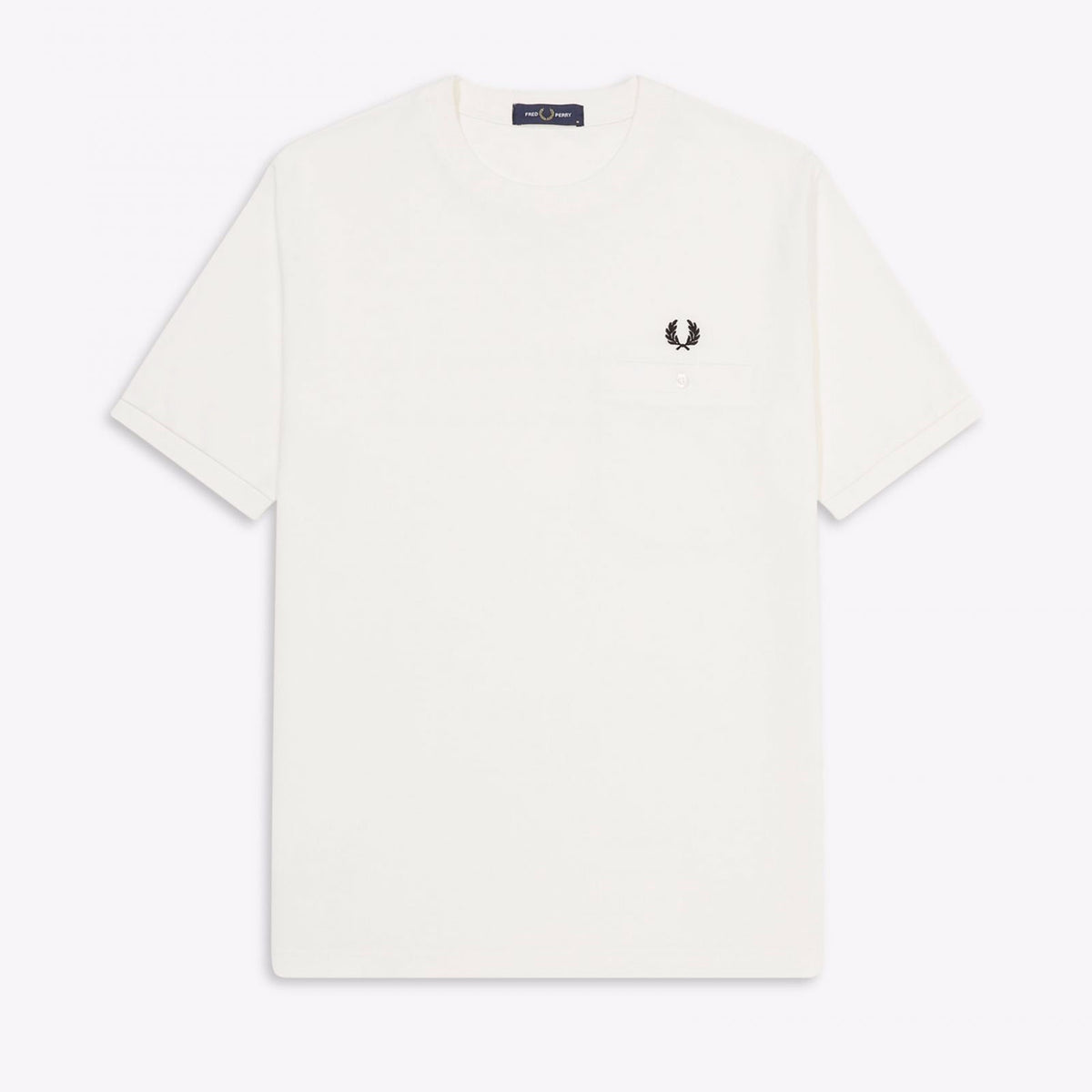 Fred Perry Pocket Detail Pique T-Shirt Snow White