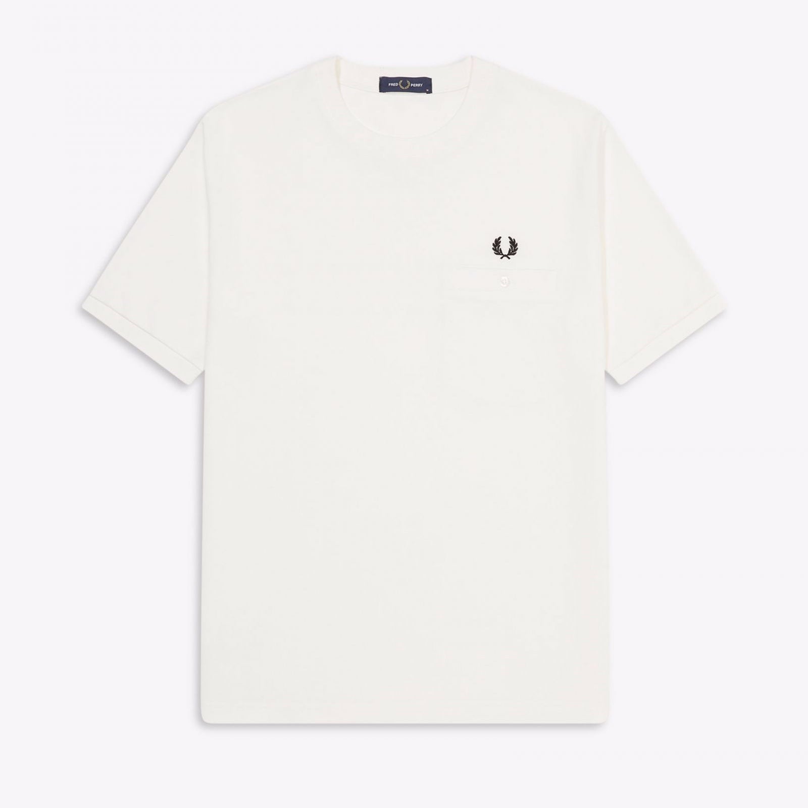 Fred Perry Pocket Detail Pique T-Shirt Snow White