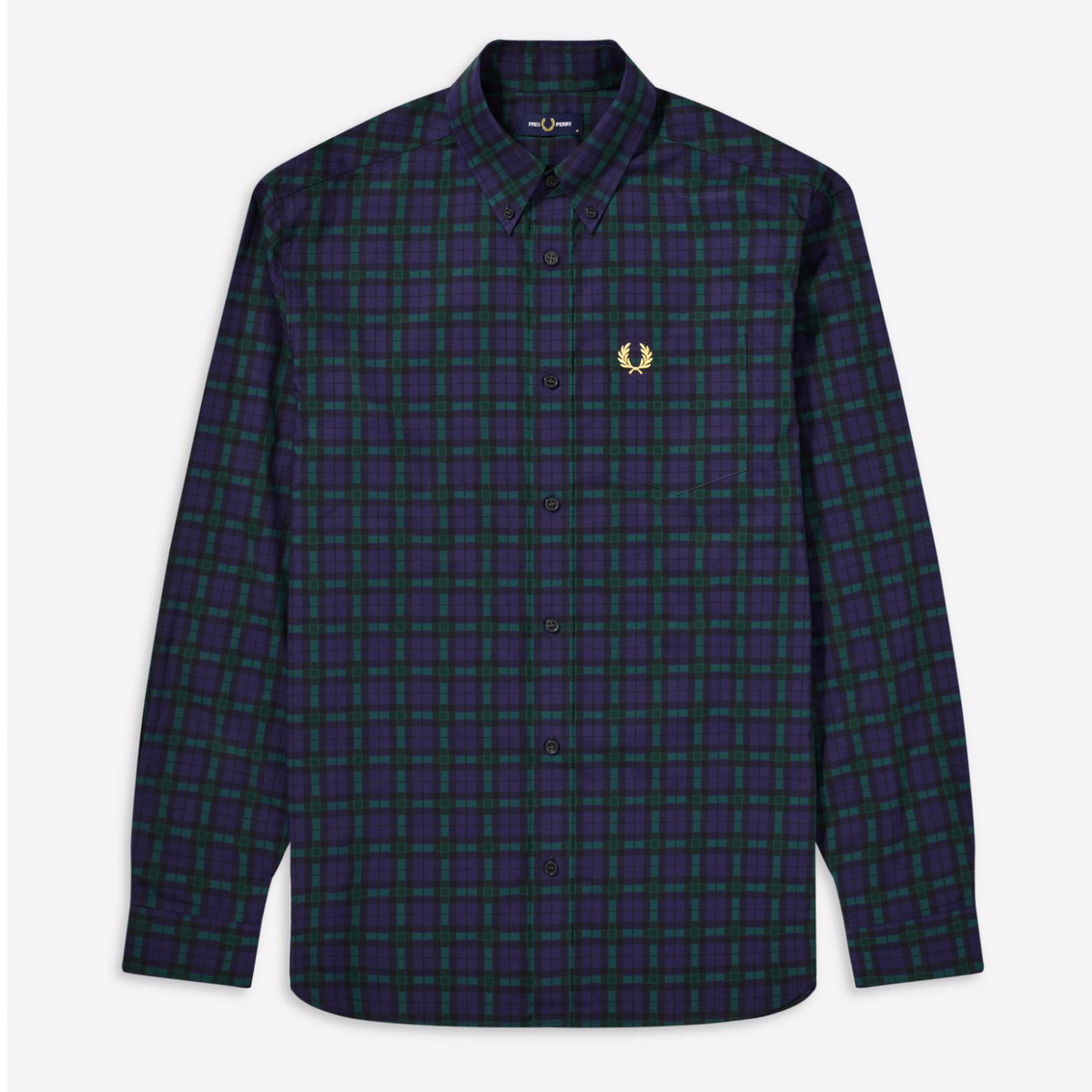 Fred Perry Winter Tartan Shirt Carbon Blue