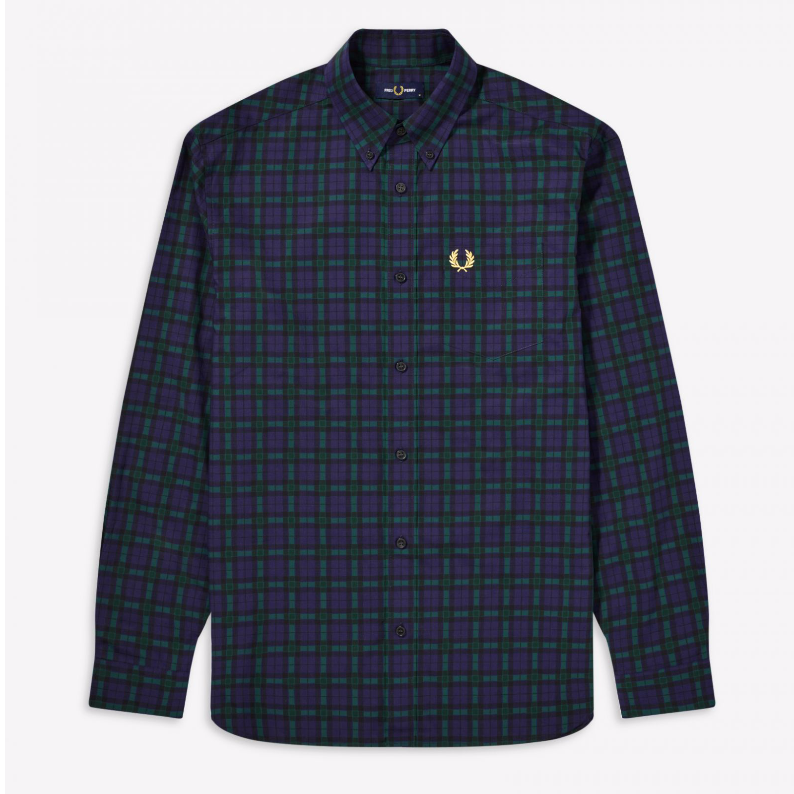 Fred Perry Winter Tartan Shirt Carbon Blue