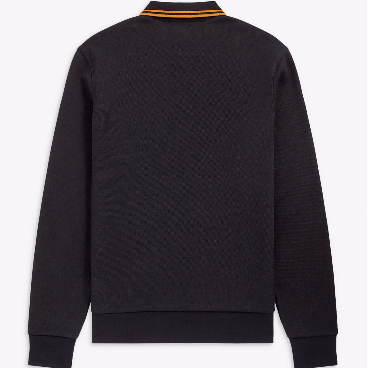 Fred Perry Fleeceback Pique Polo Shirt Black