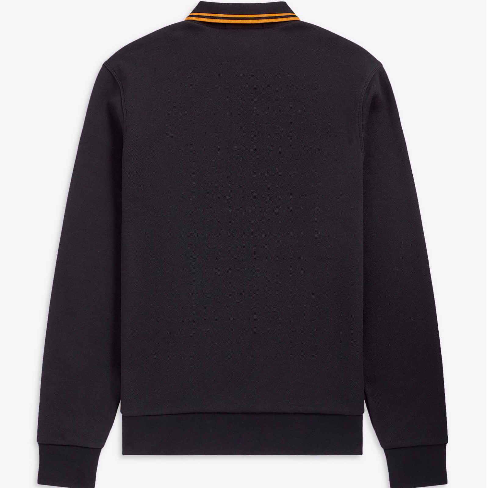 Fred Perry Fleeceback Pique Polo Shirt Black