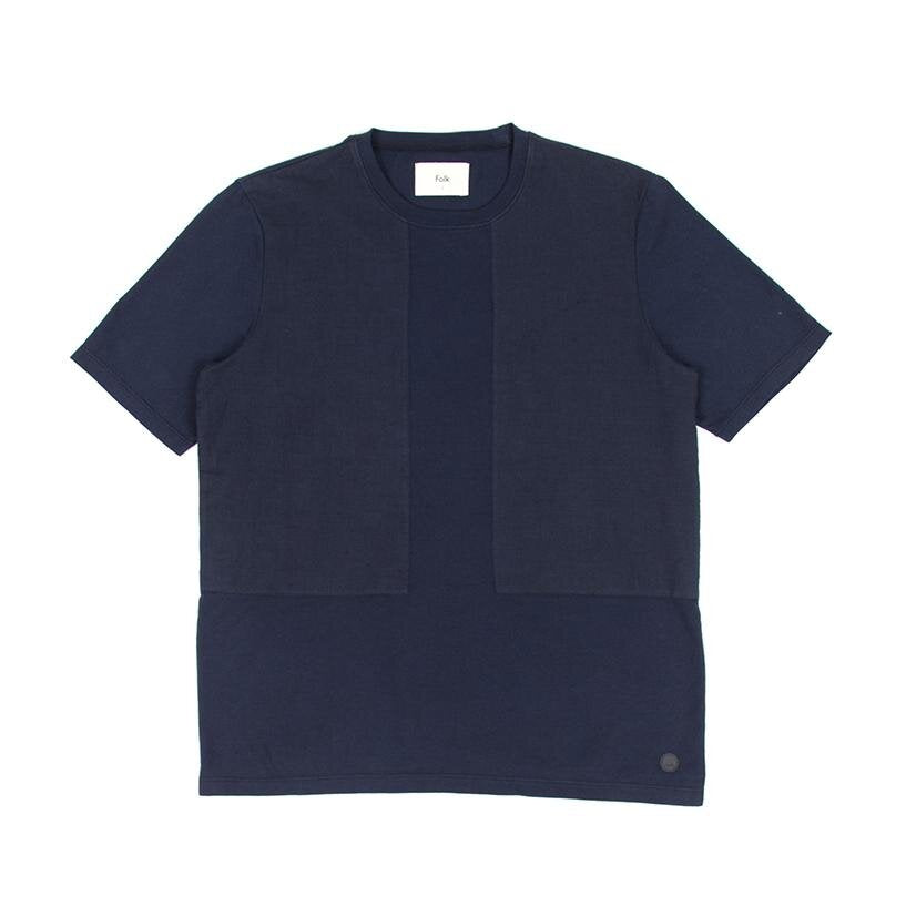 Folk Overlay T-Shirt Navy