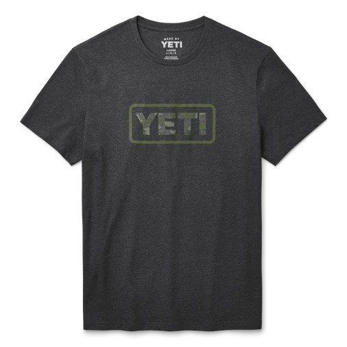 Yeti Camo Badge T-Shirt - Heather Charcoal