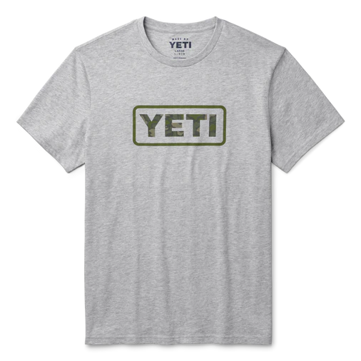 Yeti Camo Badge T-Shirt - Heather Grey