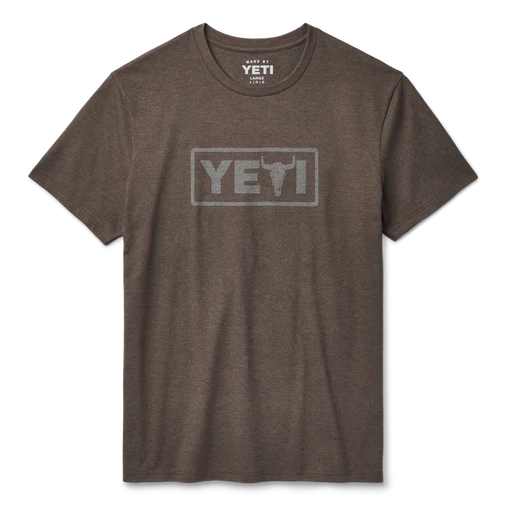 Yeti Steer Badge T-Shirt - Heather Espresso