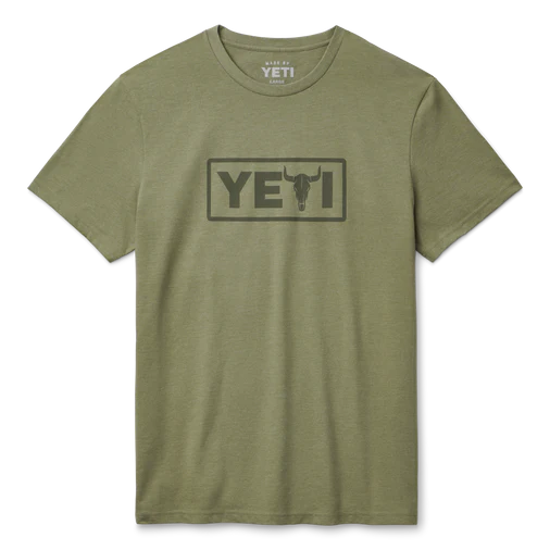 Yeti Steer Badge T-Shirt - Heather Olive