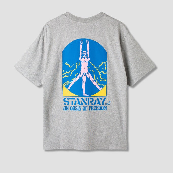 Stan Ray Oasis of Freedom T-Shirt - Grey Heather