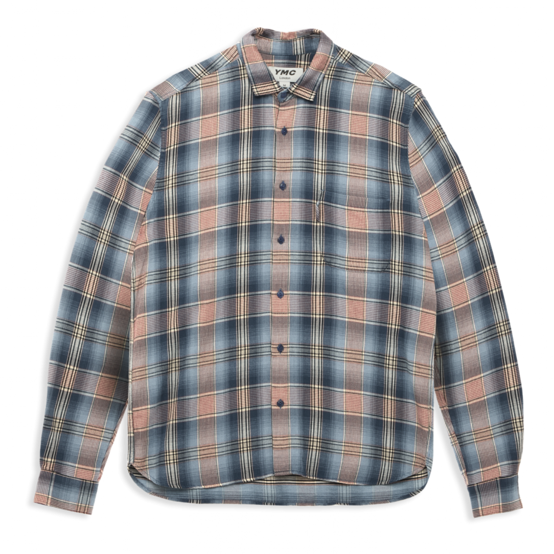 YMC Curtis Shirt - Blue / Orange