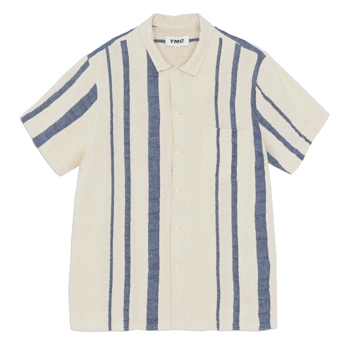 YMC Malick Shirt - Ecru / Indigo