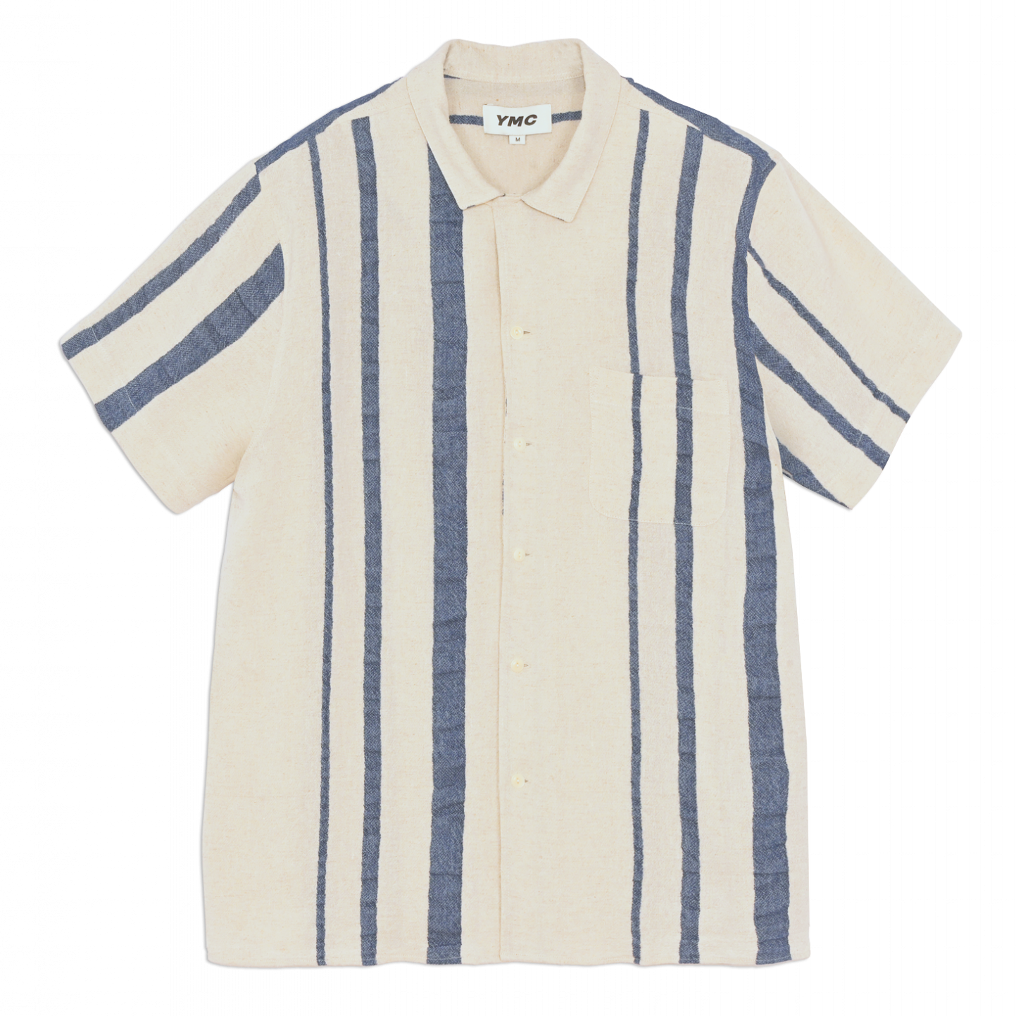 YMC Malick Shirt - Ecru / Indigo
