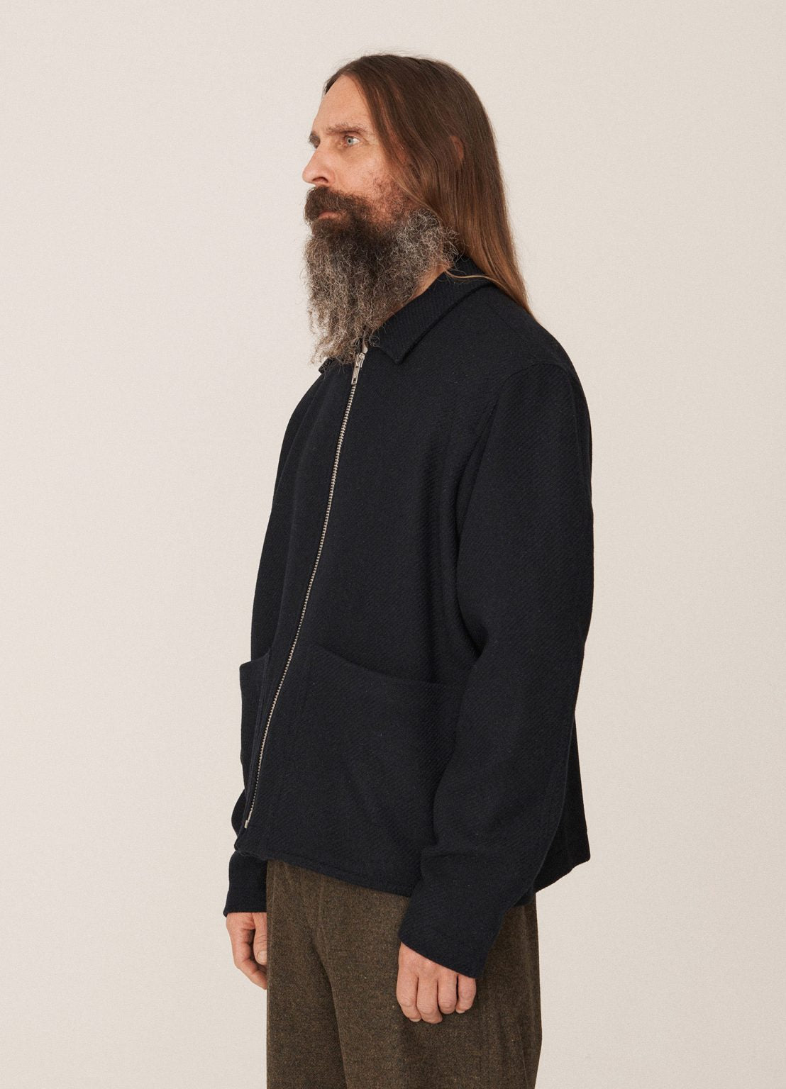 Buy the YMC Bay City Bomber Jacket Navy Jingo Clothing