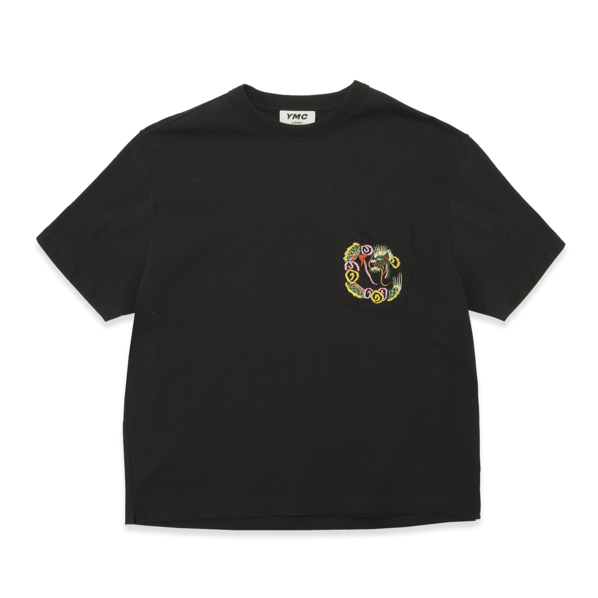 YMC Dragon Emb T-Shirt - Black