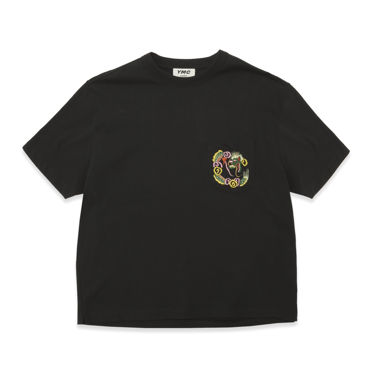 YMC Dragon Emb T-Shirt - Black