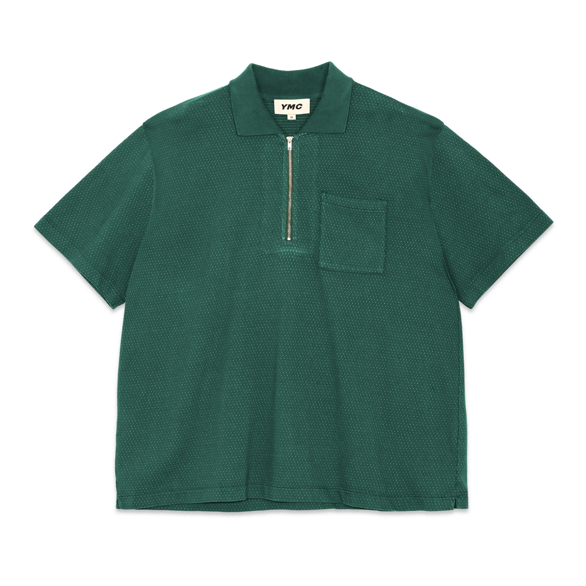 YMC Frat Zip Polo - Green