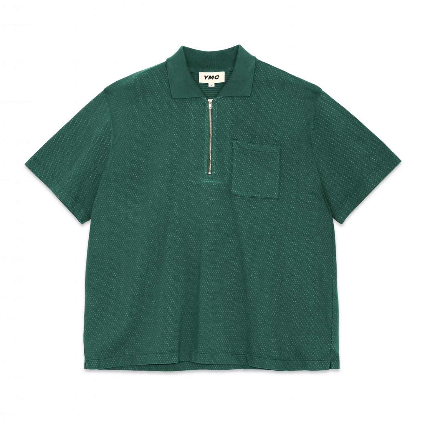 YMC Frat Zip Polo - Green