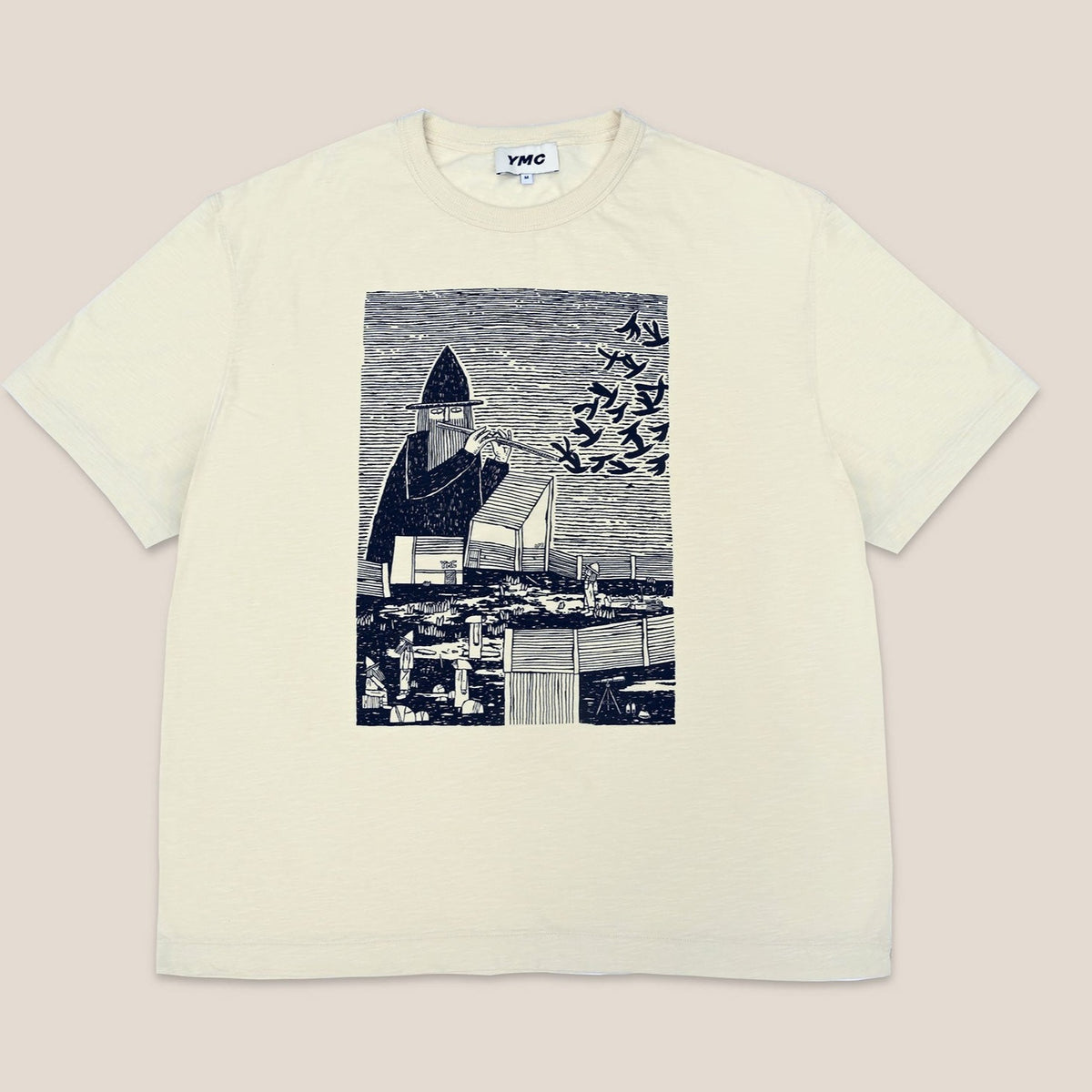YMC Triple T-Shirt Witches Promise - Ecru